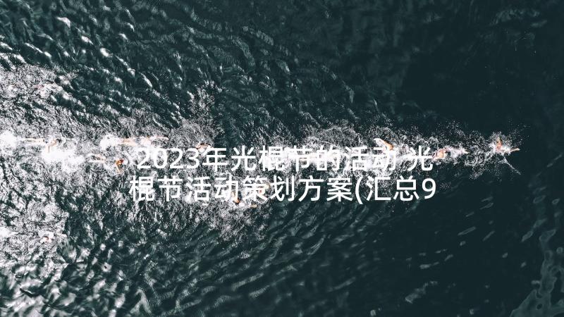 2023年光棍节的活动 光棍节活动策划方案(汇总9篇)