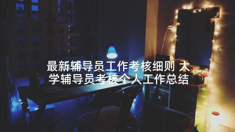 最新辅导员工作考核细则 大学辅导员考核个人工作总结(大全5篇)