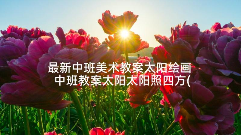 最新中班美术教案太阳绘画 中班教案太阳太阳照四方(实用6篇)