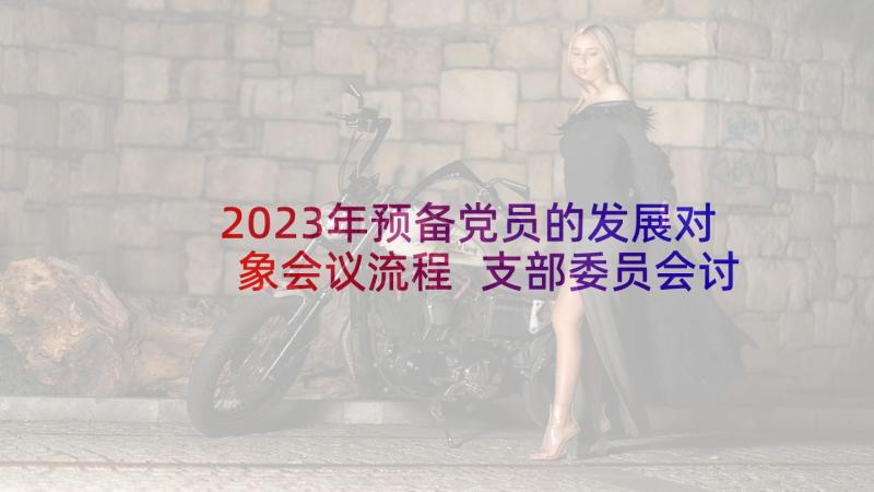 2023年预备党员的发展对象会议流程 支部委员会讨论发展对象人选会议记录(汇总5篇)