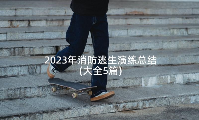 2023年消防逃生演练总结(大全5篇)