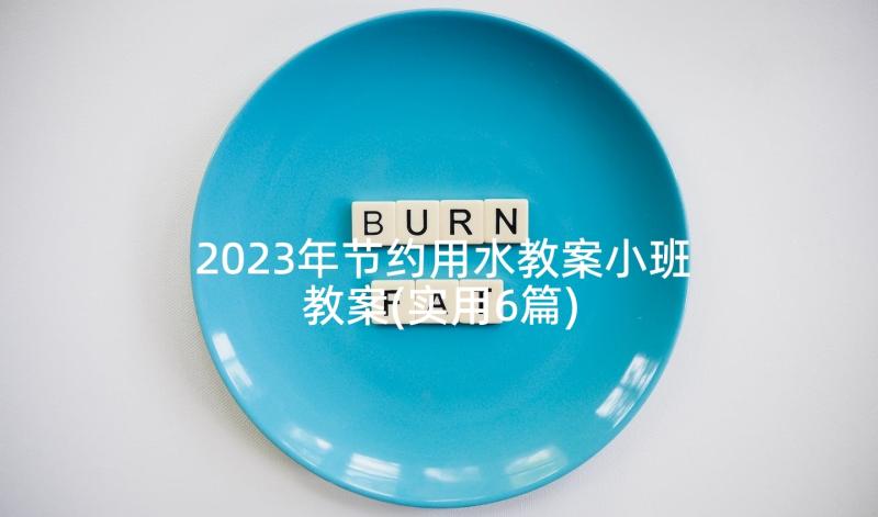 2023年节约用水教案小班教案(实用6篇)