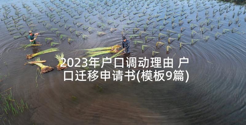 2023年户口调动理由 户口迁移申请书(模板9篇)