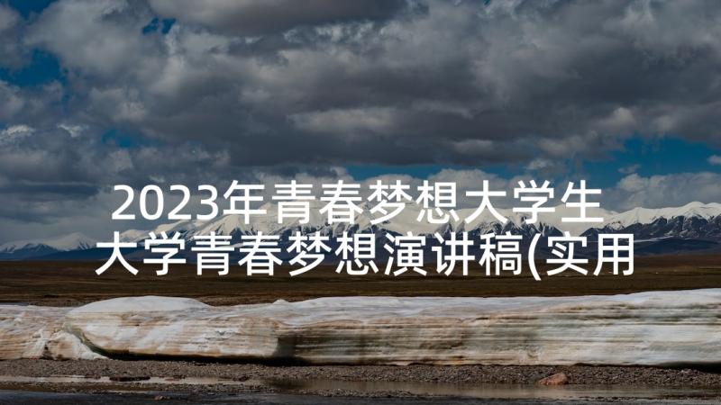 2023年青春梦想大学生 大学青春梦想演讲稿(实用7篇)