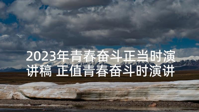 2023年青春奋斗正当时演讲稿 正值青春奋斗时演讲稿收藏(通用5篇)