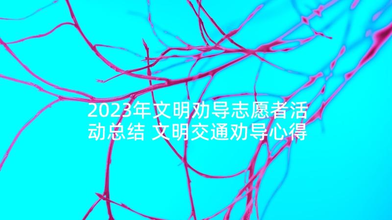 2023年文明劝导志愿者活动总结 文明交通劝导心得体会(通用7篇)