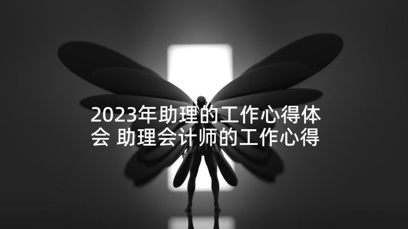 2023年助理的工作心得体会 助理会计师的工作心得体会(精选7篇)