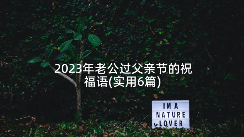 2023年老公过父亲节的祝福语(实用6篇)