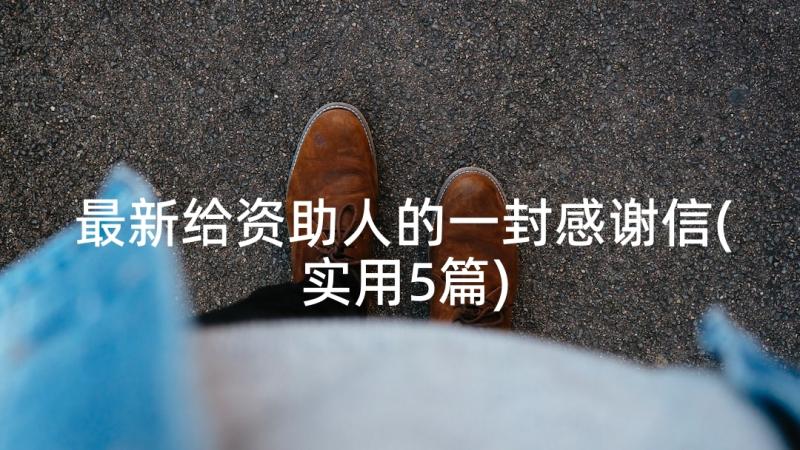 最新给资助人的一封感谢信(实用5篇)