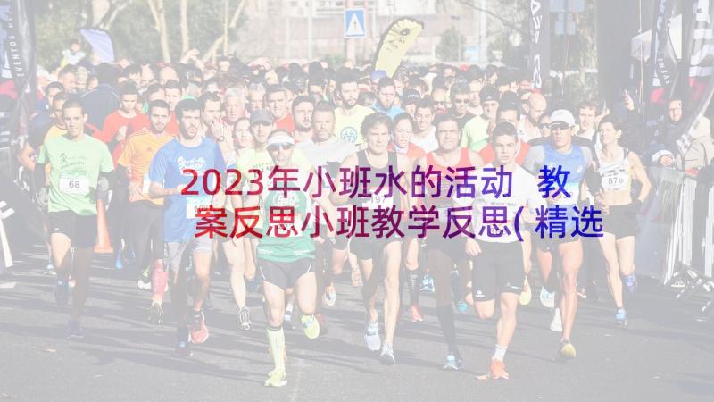 2023年小班水的活动 教案反思小班教学反思(精选7篇)