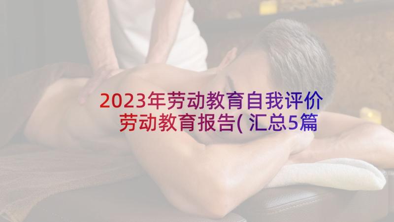 2023年劳动教育自我评价 劳动教育报告(汇总5篇)