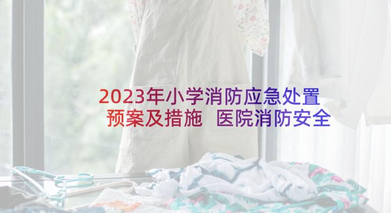 2023年小学消防应急处置预案及措施 医院消防安全应急处置预案(大全6篇)