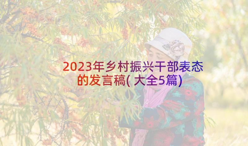 2023年乡村振兴干部表态的发言稿(大全5篇)