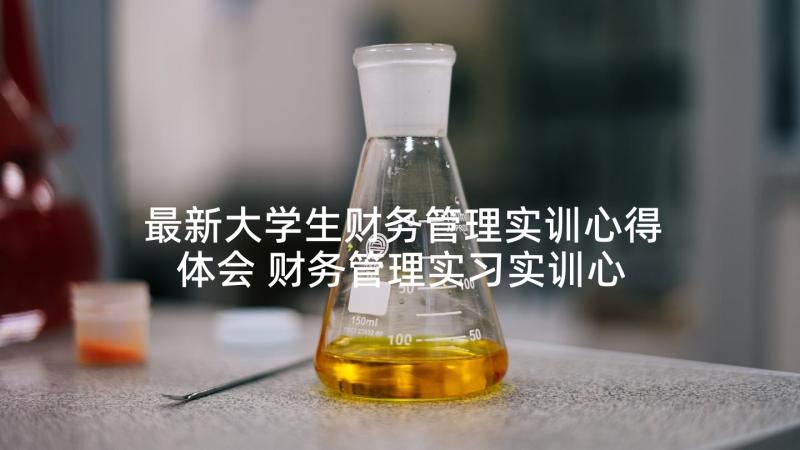 最新大学生财务管理实训心得体会 财务管理实习实训心得体会(精选6篇)