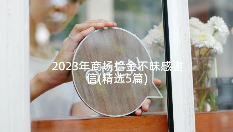 2023年商场拾金不昧感谢信(精选5篇)