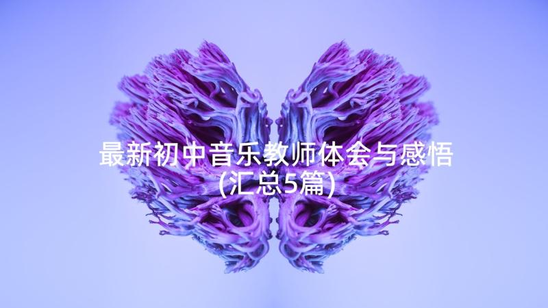 最新初中音乐教师体会与感悟(汇总5篇)