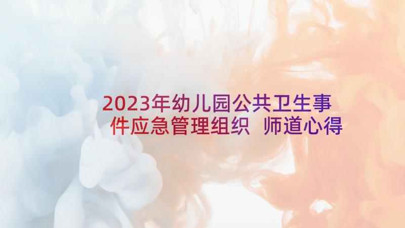 2023年幼儿园公共卫生事件应急管理组织 师道心得体会幼儿园(模板7篇)