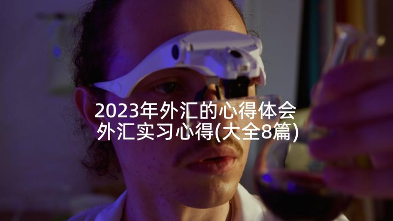 2023年外汇的心得体会 外汇实习心得(大全8篇)