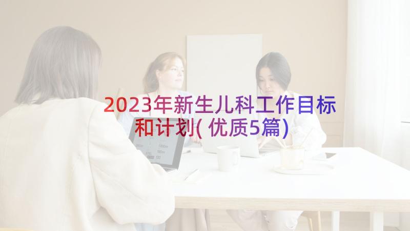 2023年新生儿科工作目标和计划(优质5篇)