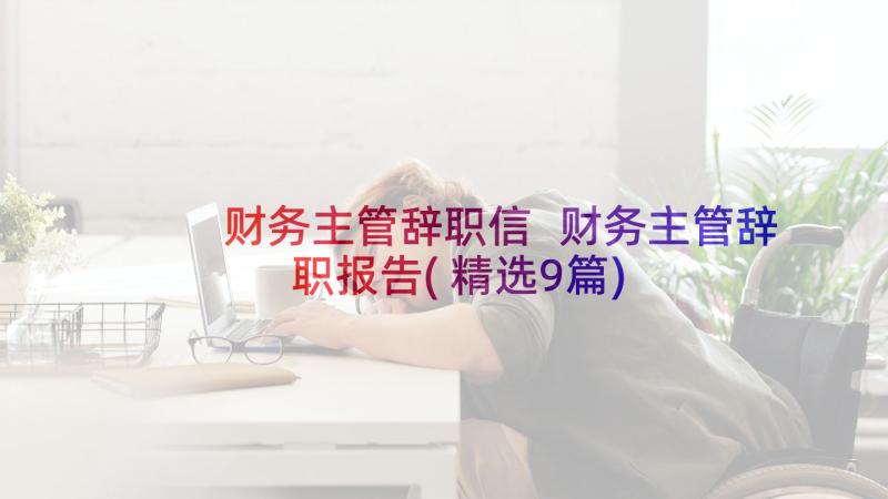 财务主管辞职信 财务主管辞职报告(精选9篇)