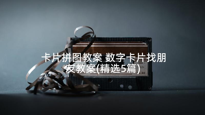 卡片拼图教案 数字卡片找朋友教案(精选5篇)