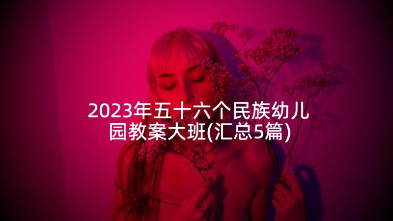 2023年五十六个民族幼儿园教案大班(汇总5篇)