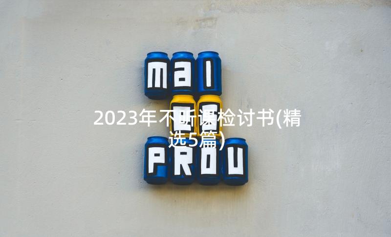 2023年不听课检讨书(精选5篇)