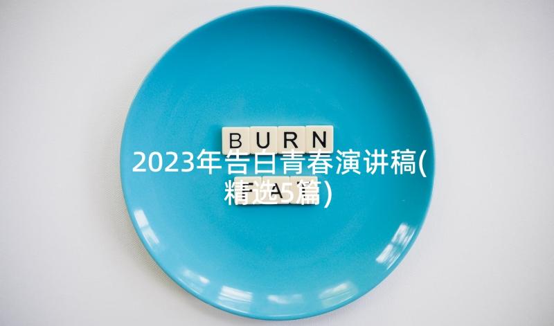 2023年告白青春演讲稿(精选5篇)