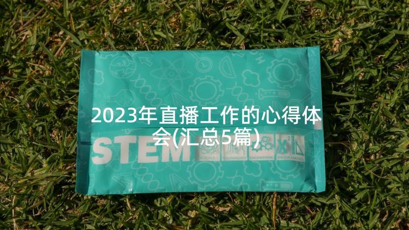 2023年直播工作的心得体会(汇总5篇)