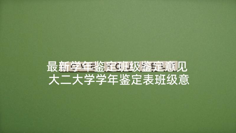 最新学年鉴定班级鉴定意见 大二大学学年鉴定表班级意见(模板5篇)