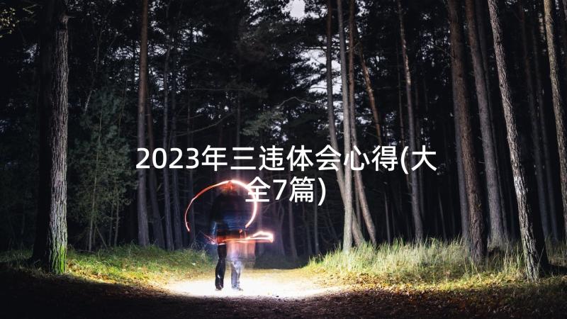 2023年三违体会心得(大全7篇)