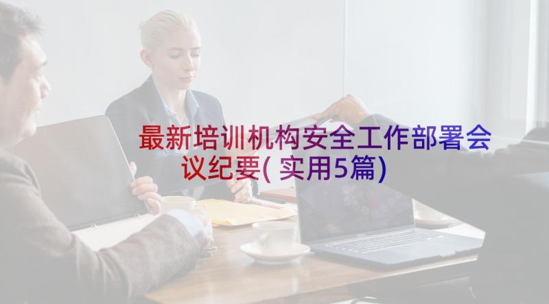 最新培训机构安全工作部署会议纪要(实用5篇)