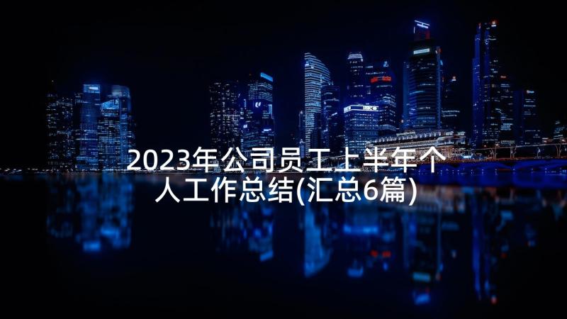 2023年公司员工上半年个人工作总结(汇总6篇)