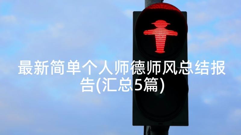 最新简单个人师德师风总结报告(汇总5篇)