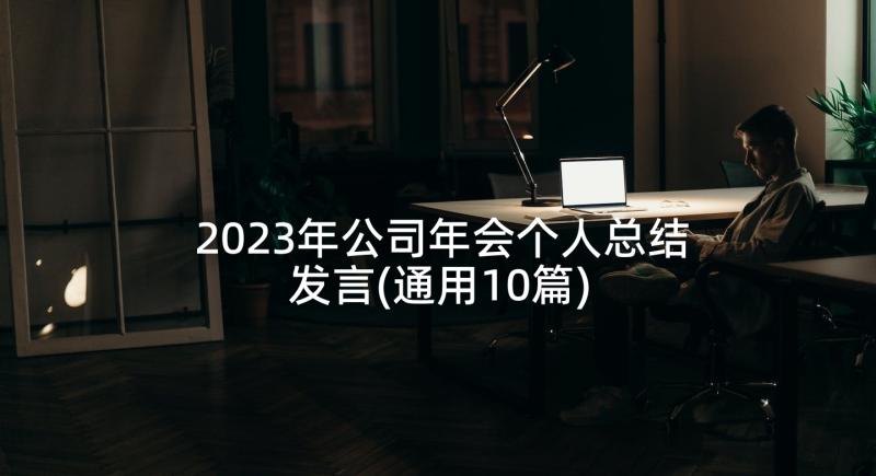 2023年公司年会个人总结发言(通用10篇)