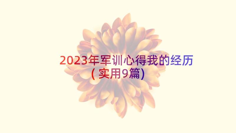 2023年军训心得我的经历(实用9篇)