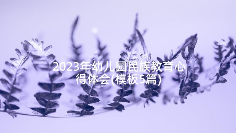 2023年幼儿园民族教育心得体会(模板5篇)