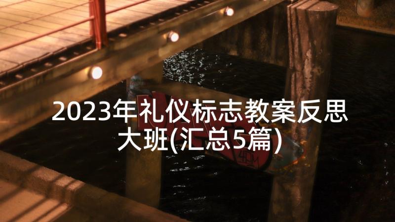 2023年礼仪标志教案反思大班(汇总5篇)