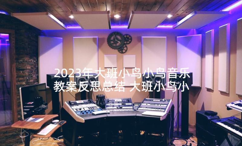 2023年大班小鸟小鸟音乐教案反思总结 大班小鸟小鸟音乐教案(优质7篇)