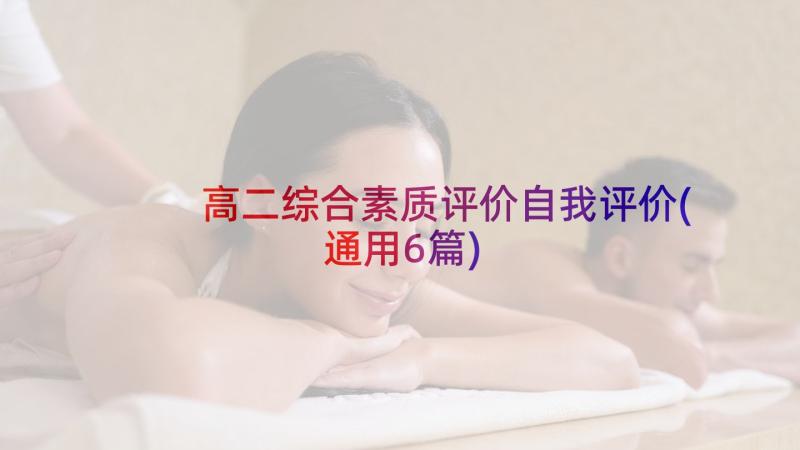 高二综合素质评价自我评价(通用6篇)