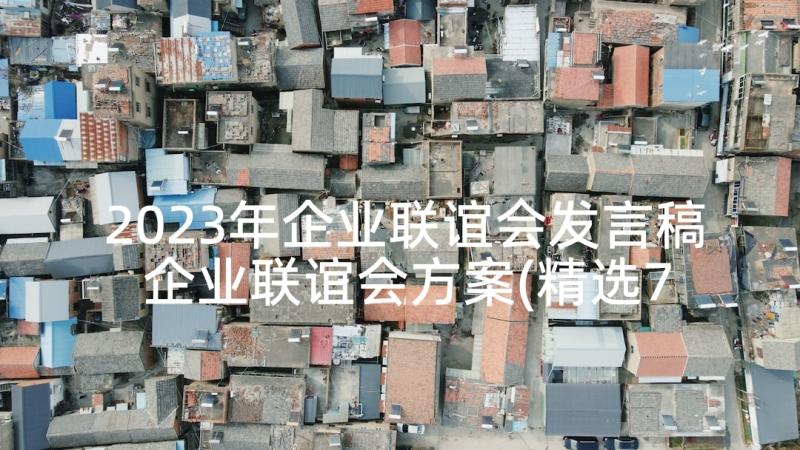 2023年企业联谊会发言稿 企业联谊会方案(精选7篇)