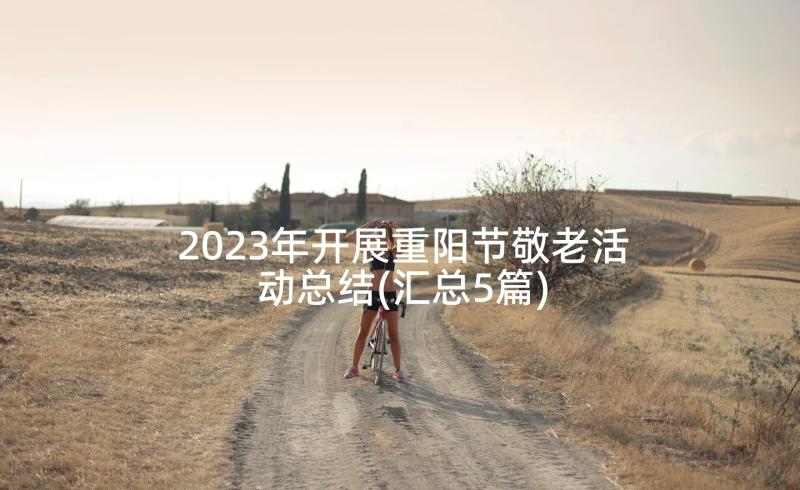 2023年开展重阳节敬老活动总结(汇总5篇)