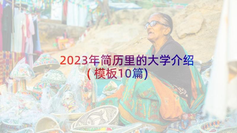 2023年简历里的大学介绍(模板10篇)