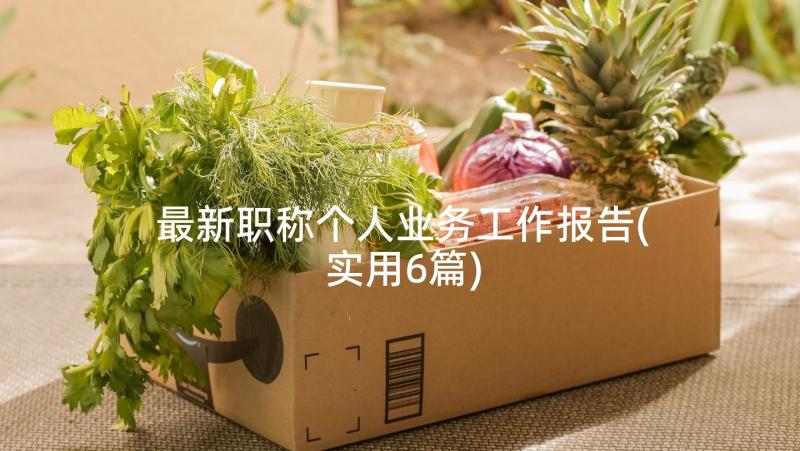 最新职称个人业务工作报告(实用6篇)