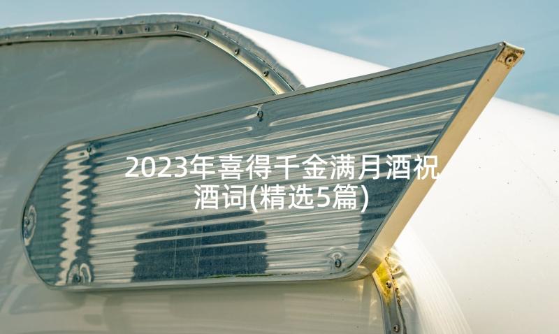 2023年喜得千金满月酒祝酒词(精选5篇)