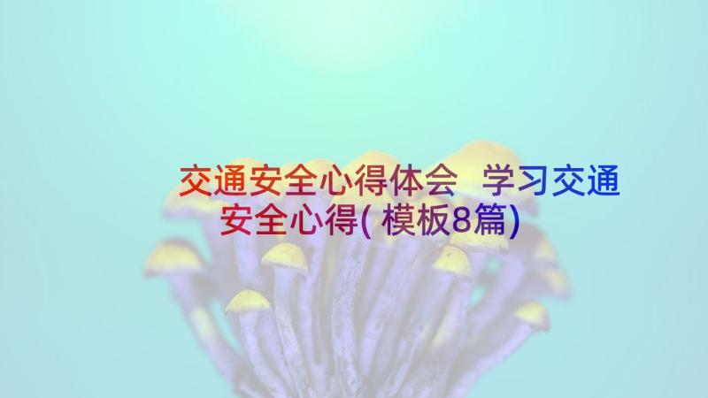 交通安全心得体会 学习交通安全心得(模板8篇)