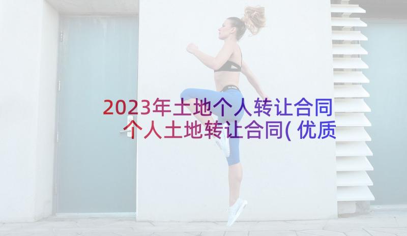 2023年土地个人转让合同 个人土地转让合同(优质10篇)