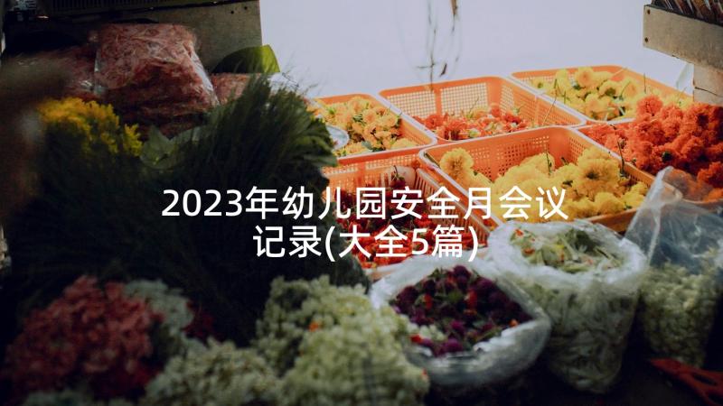 2023年幼儿园安全月会议记录(大全5篇)