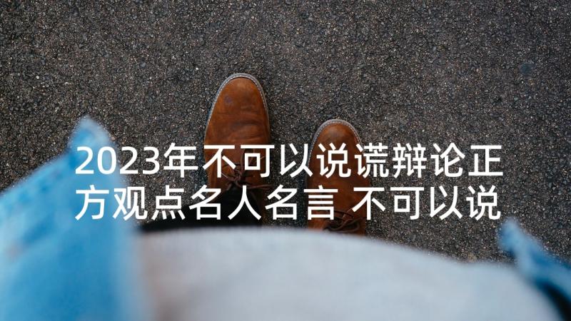 2023年不可以说谎辩论正方观点名人名言 不可以说谎可以讲善意的谎言辩论正方辩词(精选5篇)