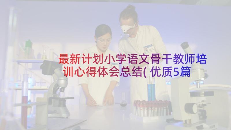 最新计划小学语文骨干教师培训心得体会总结(优质5篇)